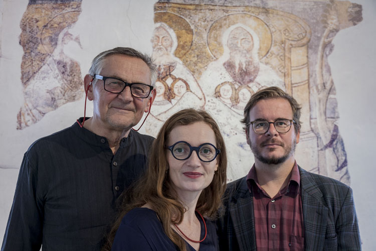 Ľubo, Monika Stacho a kurátor Peter Megyeši