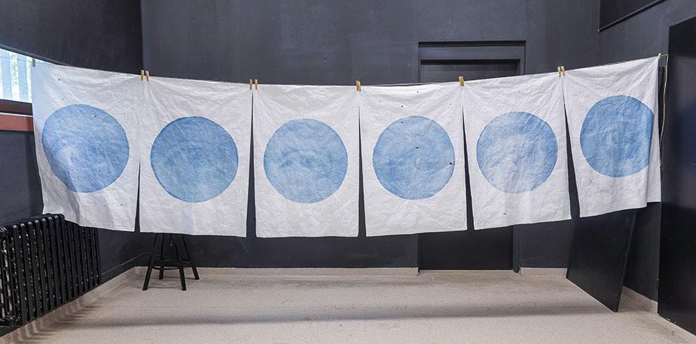 latentná kyanotypia na tyveku 70x100cm