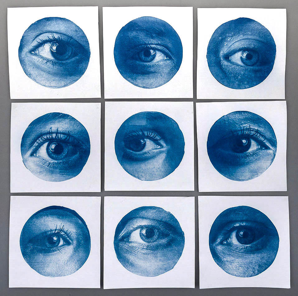 kyanotypia na grafickom papieri 20x20cm