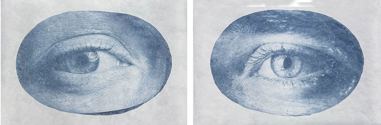 kyanotypia na tyveku 100x70cm